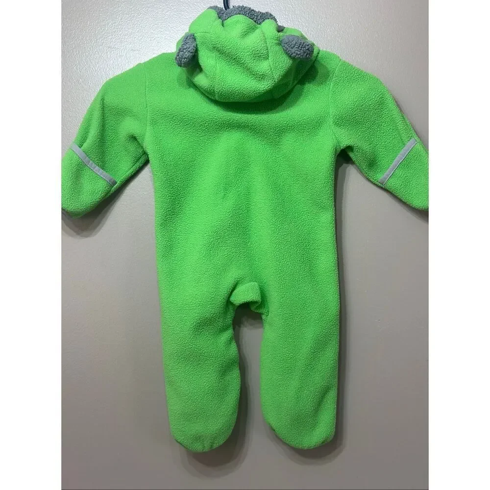 Cuddle Club Bear Fleece Bunting One Piece Footsie Baby 6-12 Months